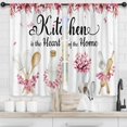 thumbnail image 5 of Burgundy Eucalyptus Leaves Kitchen Curtains Small Short Leaf Plants Rustic Country Botanical Rod Pocket Nature Plant Cute Bedroom Living Room Treatment Fabric 2 Panels 27.5Wx39H Inch, 5 of 6