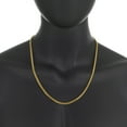 thumbnail image 4 of 4mm 14k Yellow Gold Plated Flat Cuban Link Curb Chain Necklace + Bracelet Set, 20" (Necklace) + 7" (Bracelet), 4 of 6