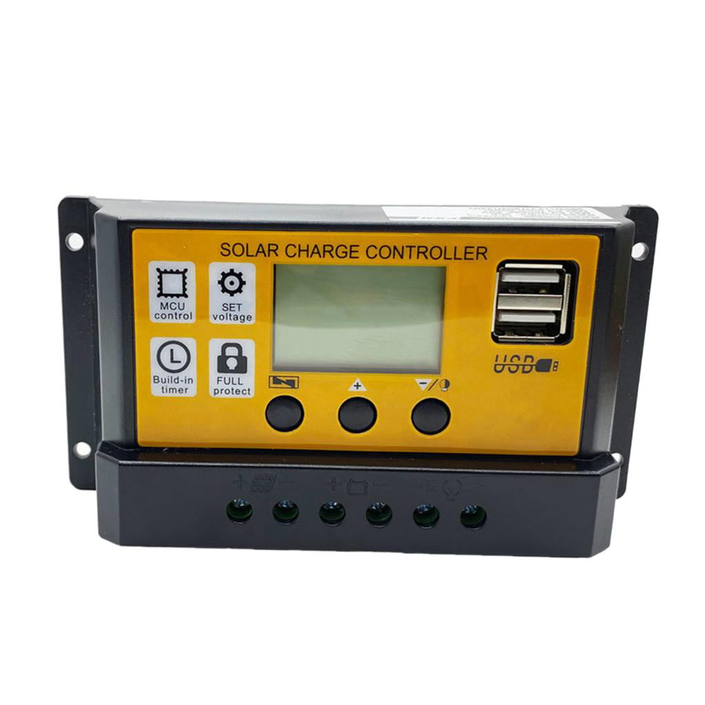 10/20/30/40 Amp Solar Charge Controller MPPT 12/24V Three-time Timer with USB 