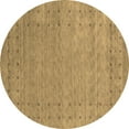 thumbnail image 1 of Ahgly Company Machine Washable Indoor Round Abstract Brown Contemporary Area Rugs, 7' Round, 1 of 4