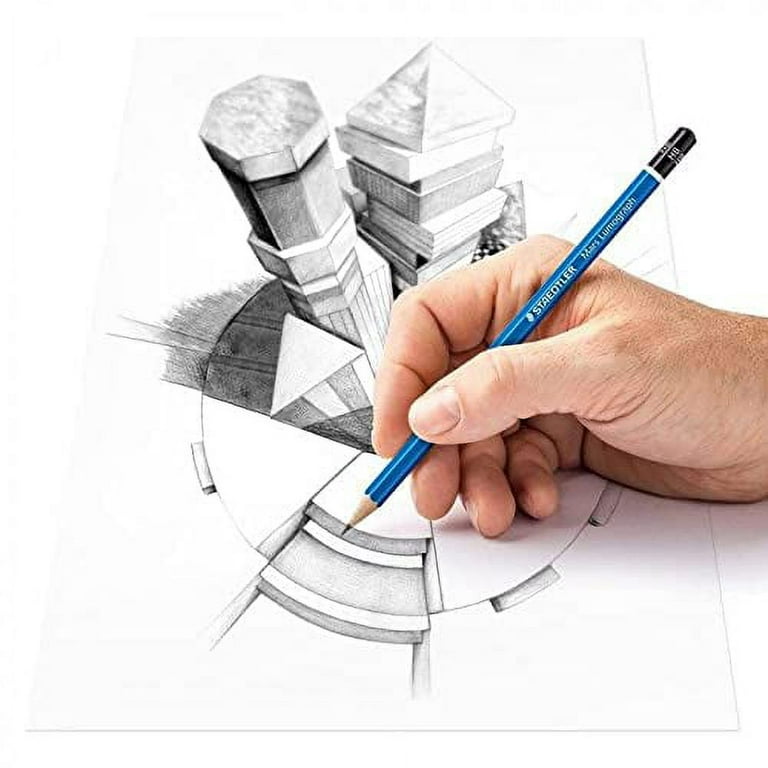 Staedtler Mars Lumograph Art Drawing Pencils, 12 Pack Graphite Pencils in  Metal Case, Break-Resistant Bonded Lead, 100 G12 