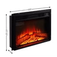 thumbnail image 6 of 45" Electric Fireplace Mantel Wooden Surround Firebox, TV Stand Freestanding Electric Fireplace Heater with 23" Fireplace Insert, Adjustable LED Flame and Remote Control, 1400 W, Cherry, 6 of 10