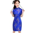 thumbnail image 2 of TBWNWG Girls Dress for Girls Qipao Outfit with Floral Short Sleeve Cheongsam Party Dress for Birthday Baby Girls Fashionable Partywear, 2 of 3