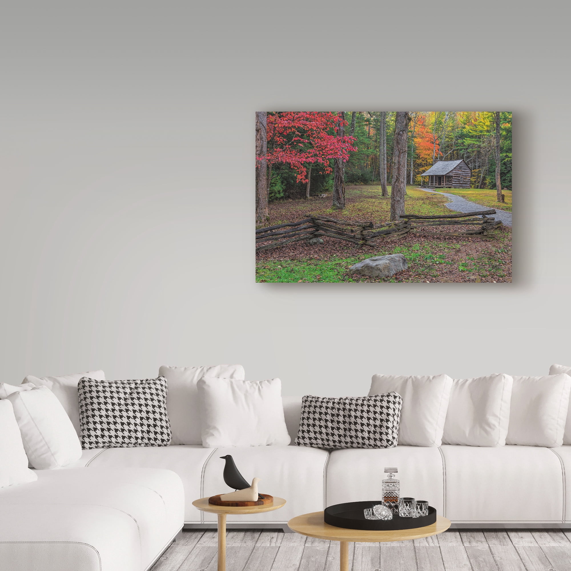 Trademark Fine Art 'Smokies Cs Cabin' Canvas Art by Galloimages Online