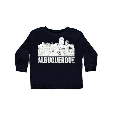 

Inktastic Albuquerque Skyline with Grunge Gift Toddler Boy or Toddler Girl Long Sleeve T-Shirt