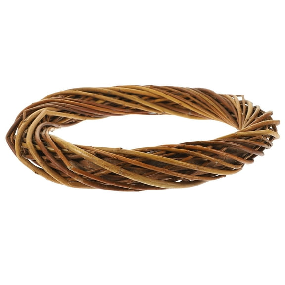 GAXIRE 1Set Wreath Round Diy Decoration Christmas Natural Material Wicker Willow 7.9X7.9X1.2In