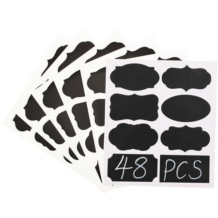 48 PCS Chalkboard Labels for Jars - Waterproof Chalk Label Stickers for Pantry Storage, Office
