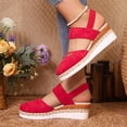 thumbnail image 4 of Orthopedic Sandals With Arch Support For Women Wedge 2026 Summer Casual Closed Toe Espadrilles Low Heel Sandals Dressy Comfortable Walking Ankle Strap Wide Width Sandal, 44, 4 of 7
