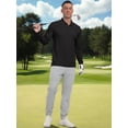 thumbnail image 6 of GIRUNS Men's Golf Polo Shirts Long Sleeve UPF 50+ Lightweight Summer Casual Quick Dry Tee Black L, 6 of 7