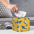 thumbnail image 6 of Lsque Shark Print Printed Tissue Box Cover Holder, Facial Paper Organizer Dispenser,Square with Bottom Belt, PVC Leather Decorative Organizer, 6 of 8