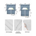 thumbnail image 5 of Blue Plaid Swag Curtains for Living Room/Bedroom Windows, Modern Simple Watercolor Buffalo Lattice Kitchen Curtains and Valances Set 36 Inch Length, Light Filtering Swags Valance Curtain Panels, 5 of 5