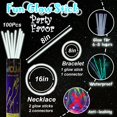 thumbnail image 2 of Glow Sticks XiawalangZhuo, 8 pulgadas, color blanco, paquete de 100 unidades, 2 of 7
