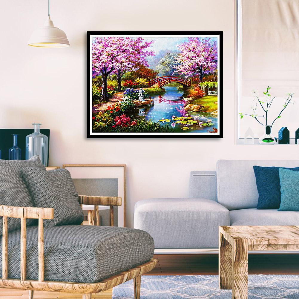 5D DIY Full Drill Diamond Painting Park View Cross Stitch Embroidery Mosaic NIGH