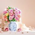thumbnail image 3 of 12 Inch Pop Up Flowers Mother's Day Card Stunning 3D Peony Bouquet Popup Birthday Card for Mom Grandma Daughter Sister Aunt Handmade Floral Gift, 3 of 8