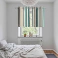 thumbnail image 4 of Teal Blue Striped Kitchen Curtains Window Panels, Farmhouse Stripes Modern Abstract Art Insulated Window Treatment Curtain, Grommet Curtains for Bedroom/Living Room/Bathroom, 2 Piece 27.5"Wx39"L, 4 of 8