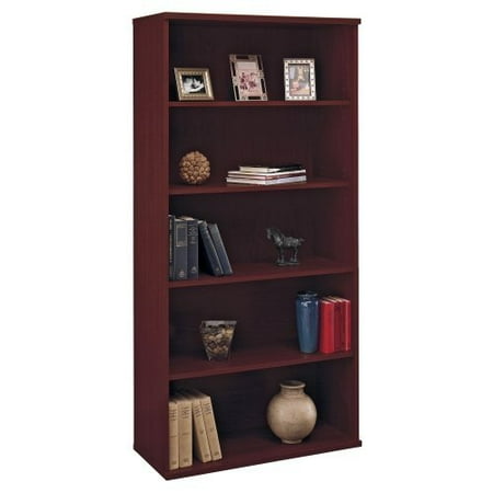 Bush Series C Open Double Bookcase - Mahogany
