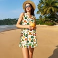 thumbnail image 3 of Pofeuu Lemon Fruits Vegetables Print Women's Sleeveless Dress, Loose Fit Summer Dress, Casual Tank Dress for Women, 3 of 7