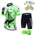 thumbnail image 1 of Summer KIDS Cycling jersey Wear Strap Suit Set Ropa with Gel Pad MTB Bicycle Children Child boys, 1 of 3