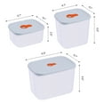 thumbnail image 2 of REGALWOVEN Plastic Meal Prep Food Containers, Leakproof Stackable Lunch Box Square 3 Pack, 2 of 7