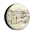 thumbnail image 1 of Balery Wild West Desert With Cowboys Cubiertas para Neumáticos - Protector Resistente para Neumáticos de Camioneta, SUV, Remolque, Camper y RV-16 inch, 1 of 6