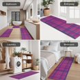 thumbnail image 5 of Pink Purple Checkered Pattern Kitchen Rugs Sets Of 3,Kitchen Runner Rugs Non Skid Washable,Decorative Kitchen Floor Mats for Kitchen,Sink,Laundry,17"x30"+ 17"x47" + 17"x59", 5 of 6