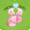 thumbnail image 4 of Inktastic Love You Alotl Cute Axolotl Valentines Boys or Girls Baby Bib, 4 of 4