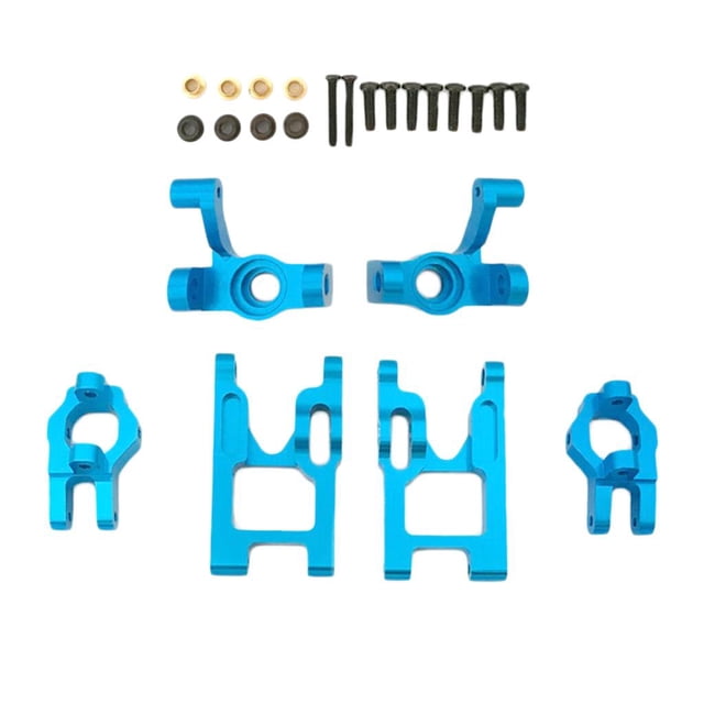 Piezas de Dirección de Metal perfke para Coche RC 1/12 WLtoys 12428 12423 FY01 Azul