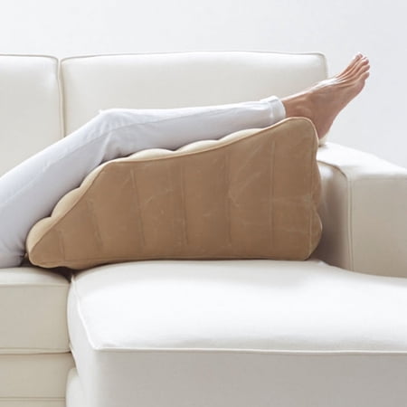 Lounge Doctor Inflatable Travel Leg Rest Wedge Pillow for Post Surgery, Inflates And Deflates For Easy Storage, For Leg Support, Leg Swelling and Circulation, Medium