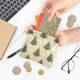 thumbnail image 5 of PU Leather Coin Purse Wallet Compact Water-Resistant Card Cases Money Organizers Motifs Christmas Tree Pattern, 5 of 7