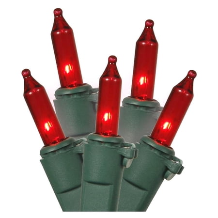 LiteSource 32006 - 20 Light 7.7  Green Wire Red Miniature Christmas Light String Set with 3  Spacing price history on PriceWatchPro