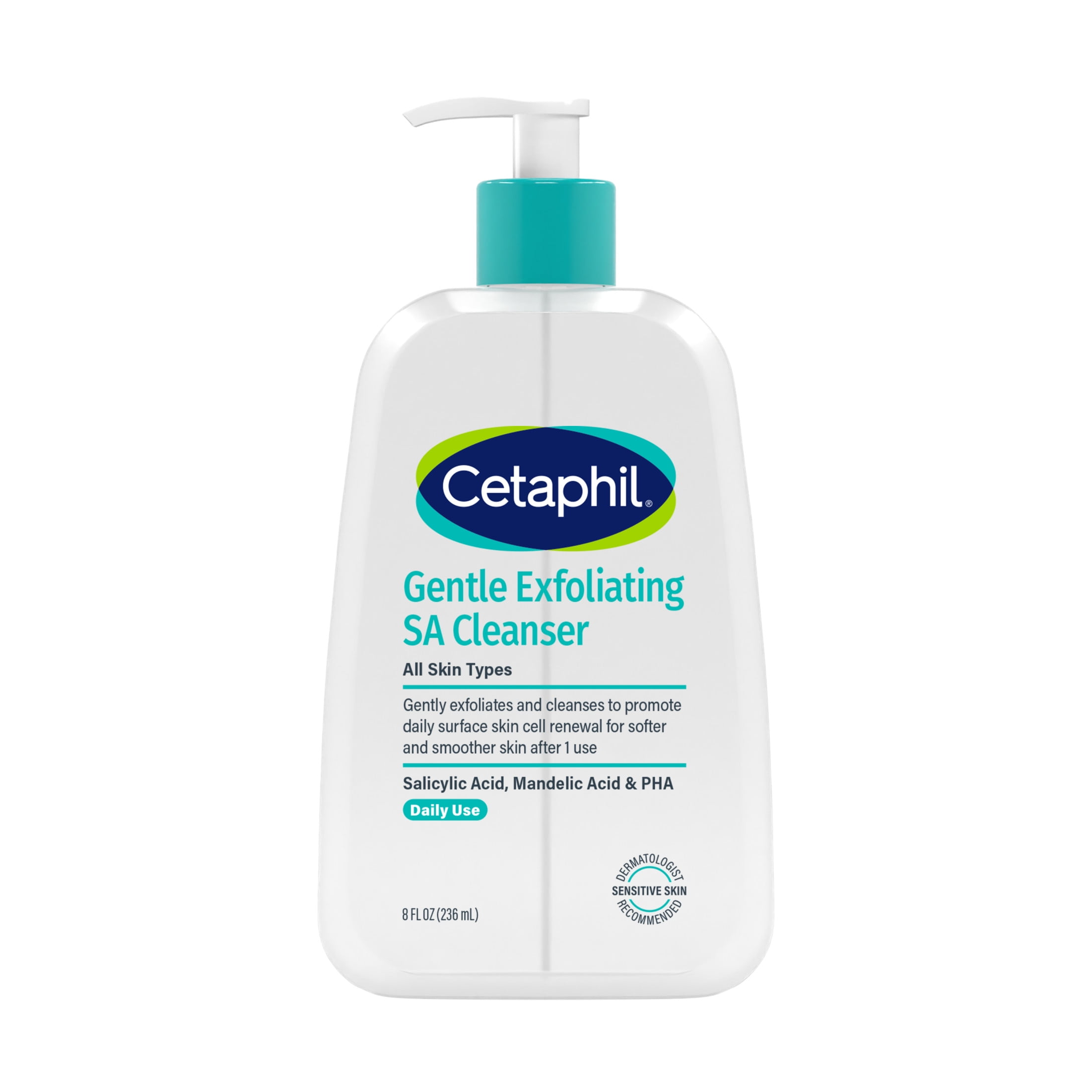 CETAPHIL Gentle Exfoliating SA Face Cleanser, Foaming Gel Cleanser