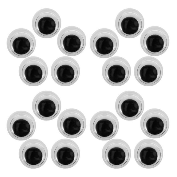 IDEANATEGRATE Round Design Eye Stickers Plastic 400Pcs Black