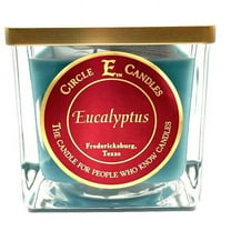 Circle E Candles, Eucalyptus Scent, Medium Size Jar Candle, 22oz, 2 Wicks