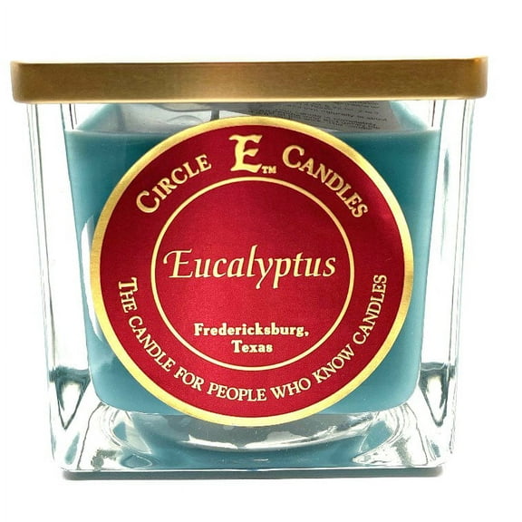 Circle E Candles, Eucalyptus Scent, Medium Size Jar Candle, 22oz, 2 Wicks