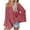 Watermelon Red, variant on HongQid Womens Off The Shoulder Long Bell Sleeve Tops Flared Casual Loose Blouse