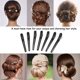 thumbnail image 2 of Juego de 12 pinzas para cabello, diseño práctico para peinados perfectos, color negro, material plástico y metal, longitud aproximada de 10 cm, ideal para manejar cabello grueso o rizado., 2 of 6