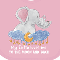 thumbnail image 4 of Inktastic My Safta Loves Me to the Moon and Back Elephant Family Boys or Girls Baby Bib, 4 of 4