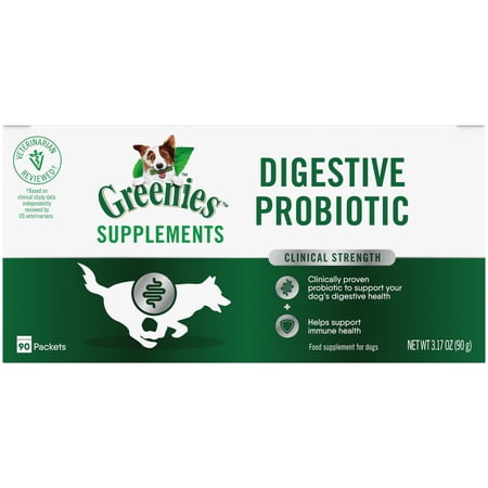 Greenies Supplements Digestive Probiotic For Dogs Supplement Powder  90-Pack Of 1 G. Packets