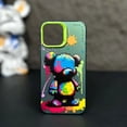 thumbnail image 2 of iPhone13 15 14 Pro Max Protective Sleeve Fashion Graffiti iPhone Case Cartoon Animal Pattern Matte Plated Soft Silicone Material, 2 of 5