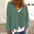 thumbnail image 2 of Towmus Cardigan Sweaters for Women Long Sleeve Open Front Button Down V Neck Soild Color Knit Cardigans Tops Outwear, 2 of 5