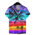 thumbnail image 4 of Camisas de playa con puesta de sol de verano 2024, camisas de moda hawaianas con flores para hombre y mujer, camisa de manga corta con solapa estampada en 3D, ropa de calle, 4 of 5