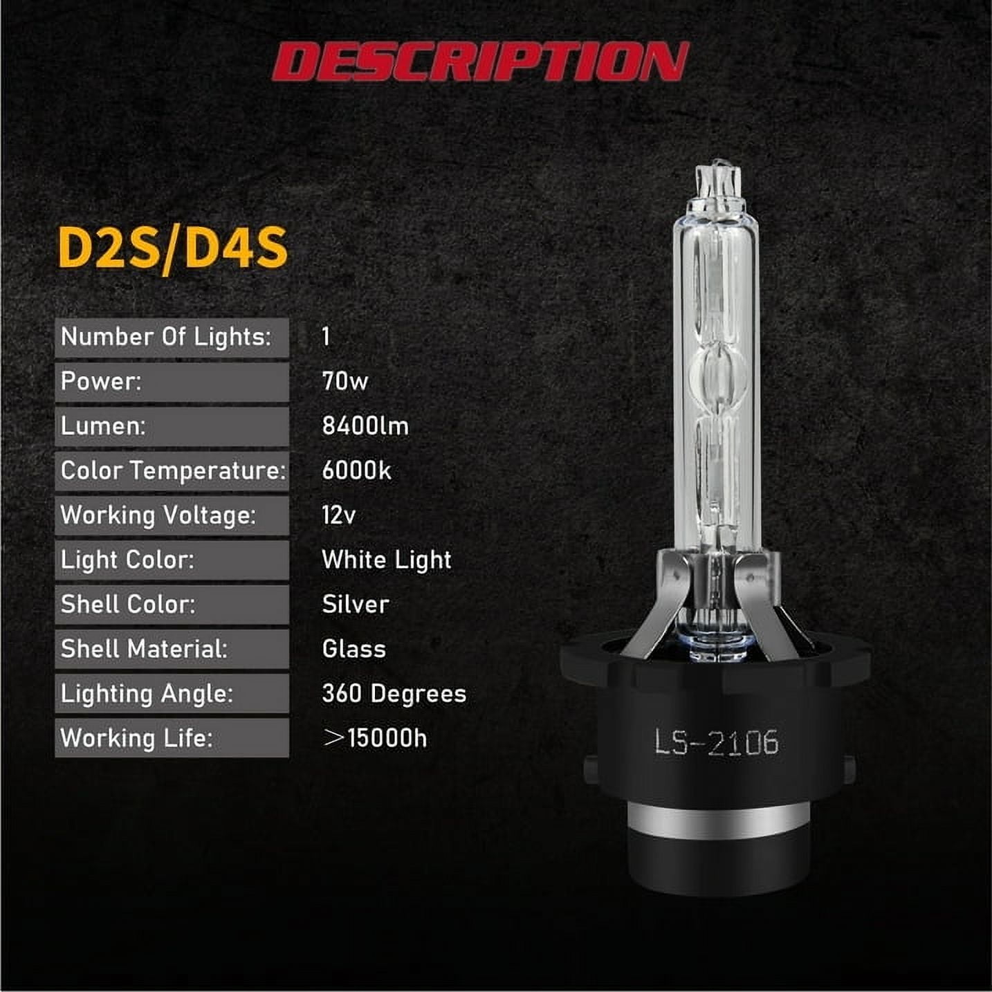 2Pcs For Acura MDX 2007-2013 Low Beam - D2S 6000K Xenon HID Headlight Bulbs