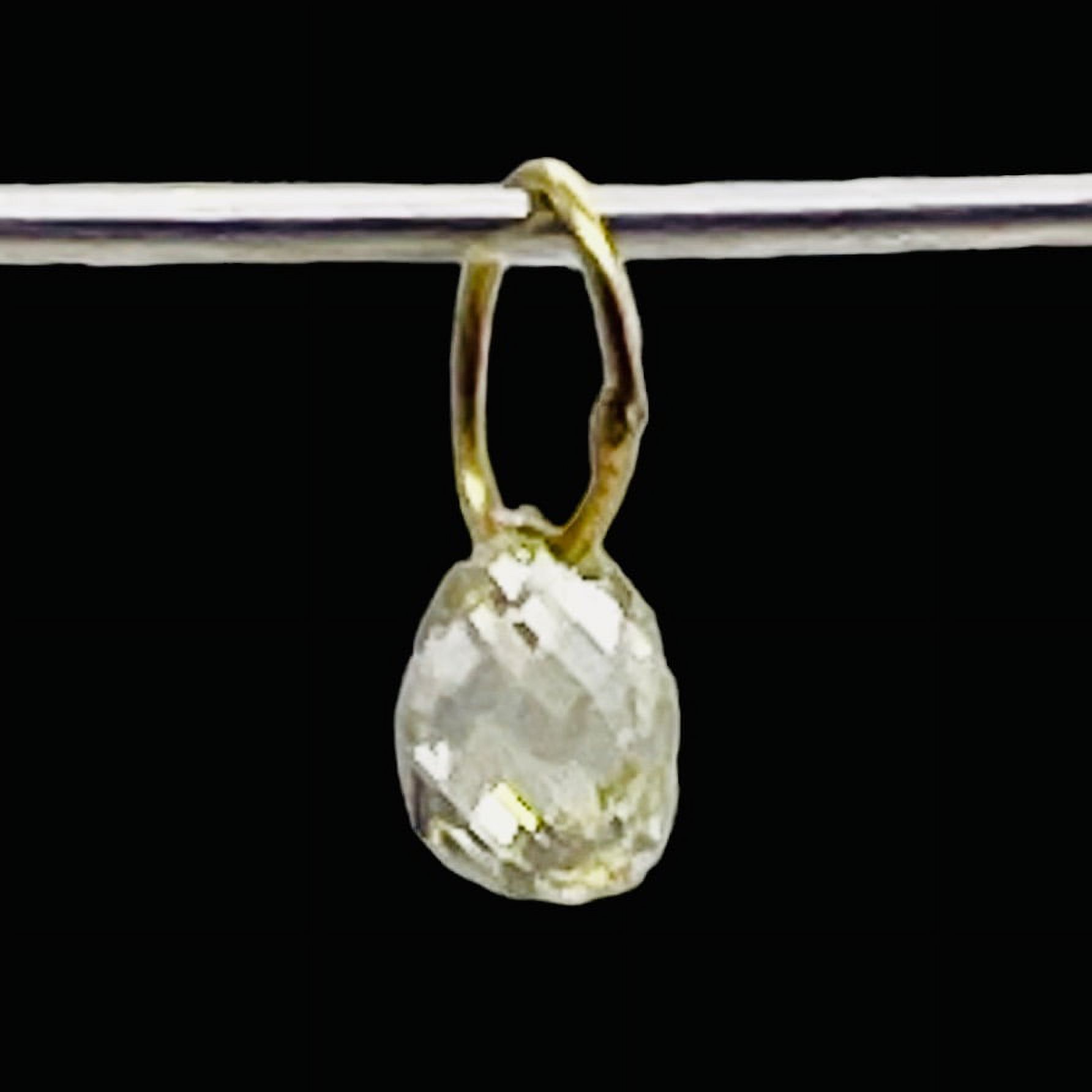 0.28cts Natural Canary Diamond 18K Gold Pendant | 3.25x2.5x2.25mm | - image 3 of 12