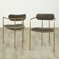 thumbnail image 4 of TMS Retro Velvet Dining Arm Chair (Set of 2), Gray, 4 of 4
