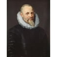 thumbnail image 2 of Peter Paul Rubens 12x14 Black Ornate Wood Framed Double Matted Museum Art Print Titled: Portrait of Jan I Moretus (Between 1612 and 1616), 2 of 5