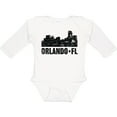 thumbnail image 3 of Inktastic Orlando Skyline with Grunge Boys or Girls Long Sleeve Baby Bodysuit, 3 of 5