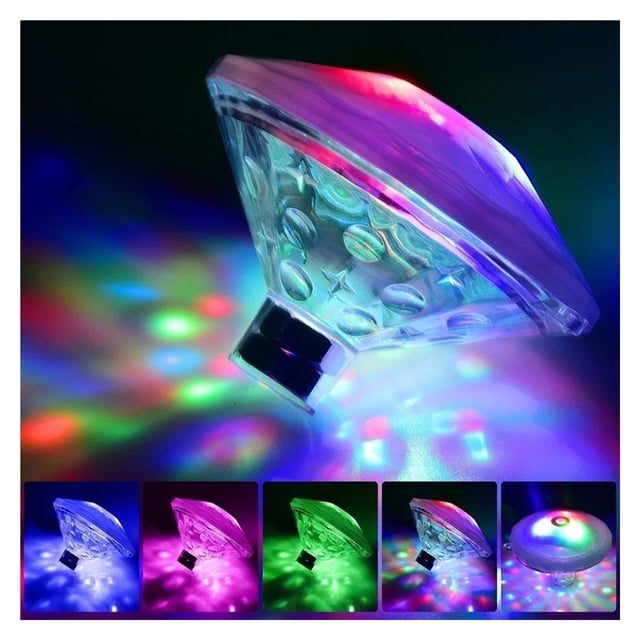 Floating Underwater Light RGB Pool Accessories Led Spa Submersible Pool Lights Waterproof Lamp Led Float Pool Lamp Battery Lamp ,Easy to Install