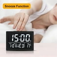 thumbnail image 6 of Digital Clock, Small Clock/Table Clock, 12/24H, Adjustable Brightness/Volume, Temperature Detect, Snooze, Desk Clock for Bedroom, Bedside, Living Room, Office, Living Room(Black), 6 of 8