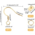 thumbnail image 6 of 100Pcs Stainless Steel French Earring Hooks Golden Color Fish Hooks Earrings with Jump Ring Earring Making and Ear Nut Earring Finding Kit for DIY Jewelry Making DIY, 6 of 7