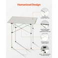 thumbnail image 6 of Portable Folding Aluminum Camping Table Compact Lightweight with Carry Bag for Outdoor Cooking Picnic Beach Travel Grilling Tailgating Silver, 6 of 6